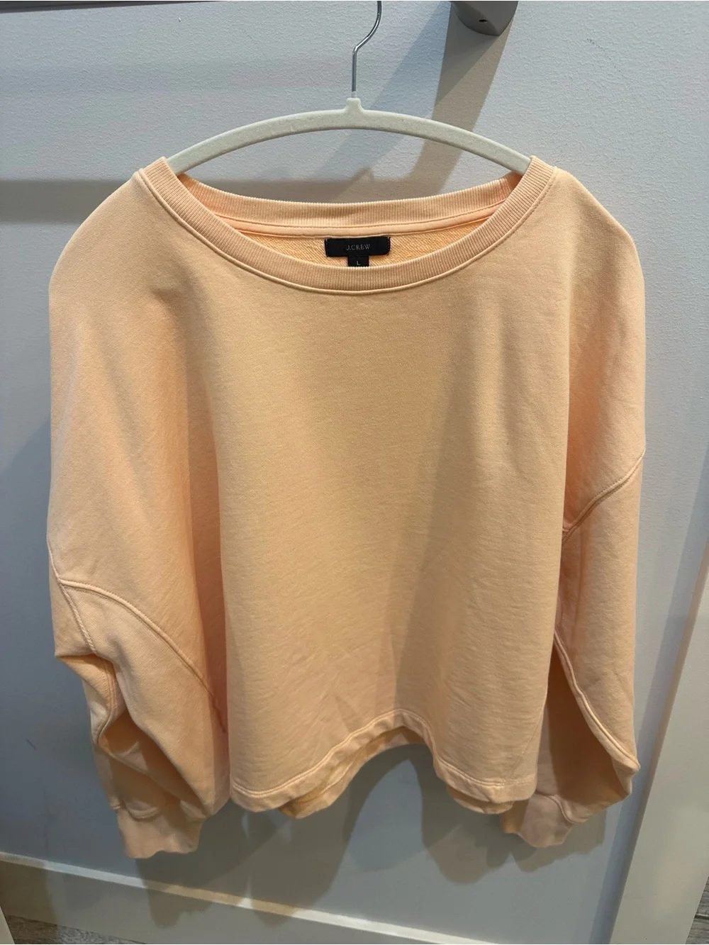 J. Crew Women's Light Peach Crewneck Sweatshirt